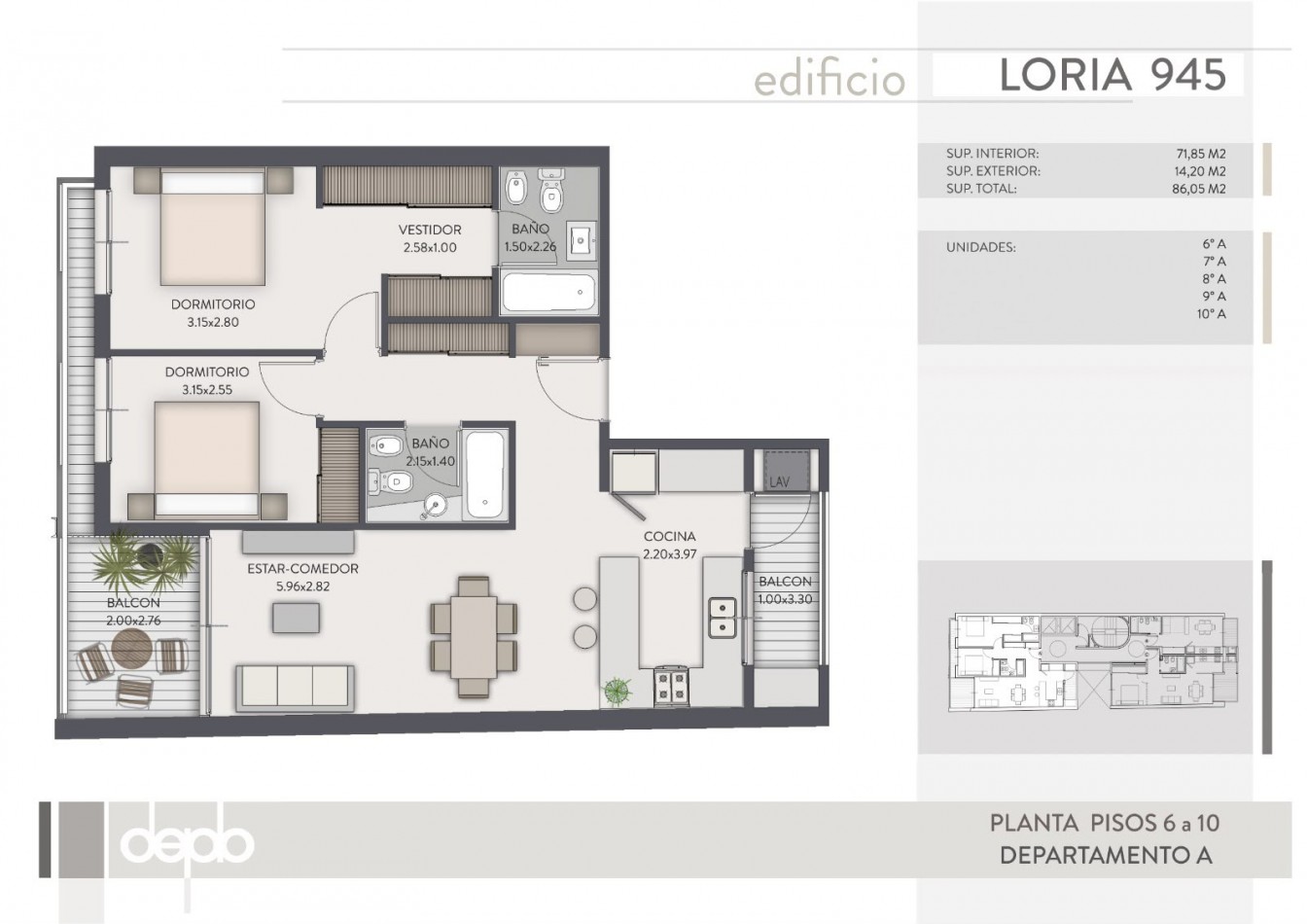 Departamento 3 Ambientes Al Frente con Cochera a Estrenar - Boedo - Emprendimiento propio